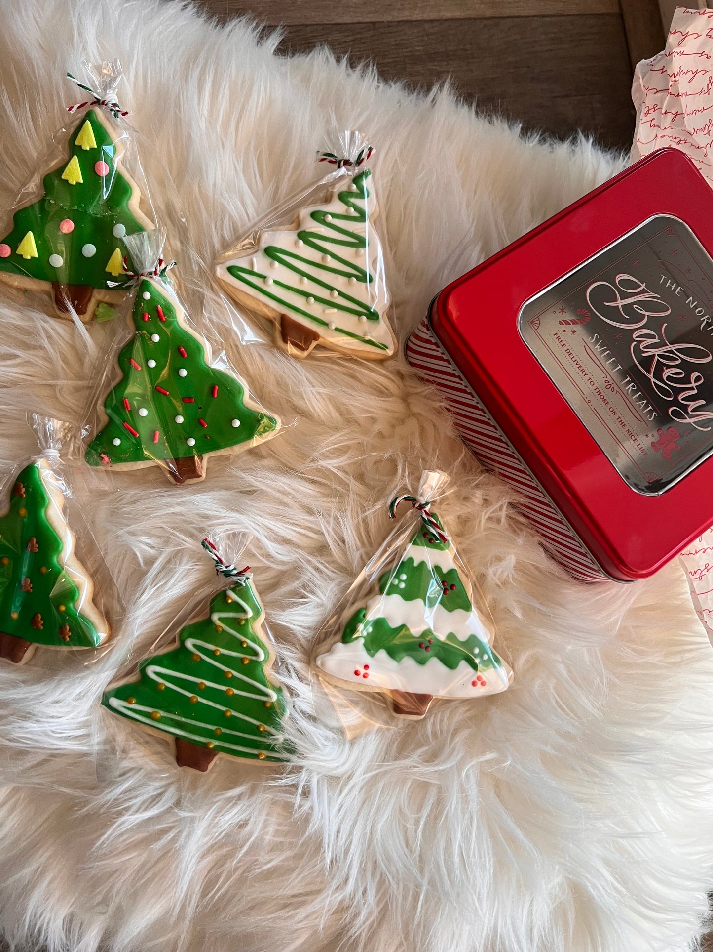 Box of Christmas cookies